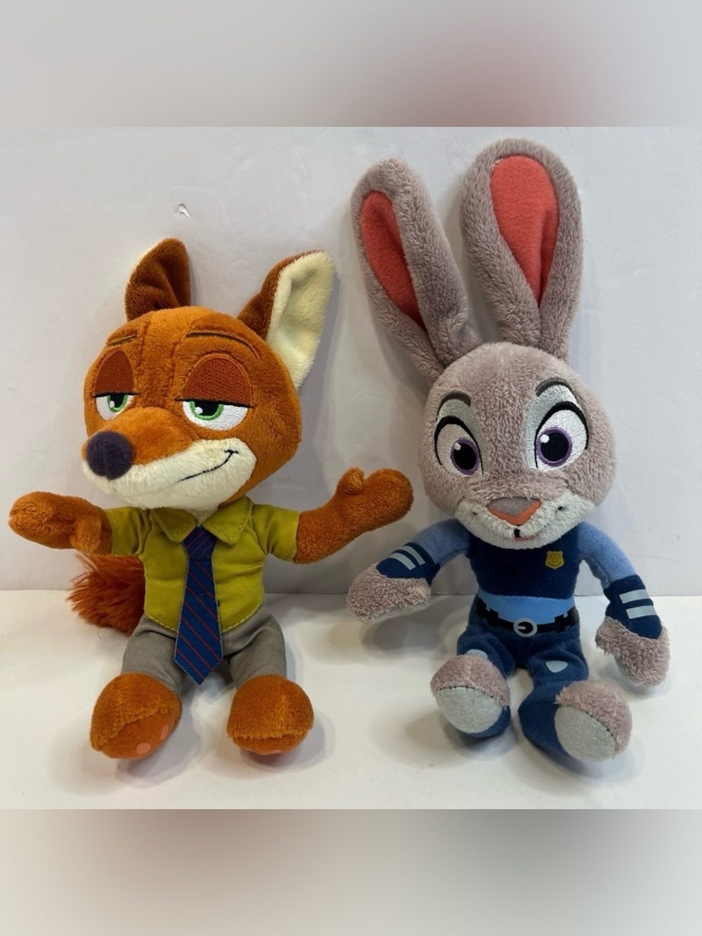DISNEY Zootopia Plush Set Judy Hopps & Nick Wilde Bunny Fox stuffed animals